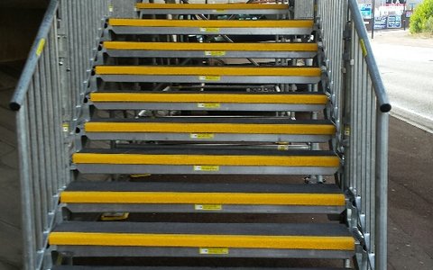 Public Access Staircases - Treads with GRP covering